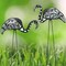 4E's Novelty Skeleton Flamingo Yard Ornaments – Set of 2 Large 23" Zombie Flamingos with Metal Stakes, Scary Halloween Outdoor Lawn, Garden, Porch, Patio Decorations, Durable Plastic & Weather-Resistant